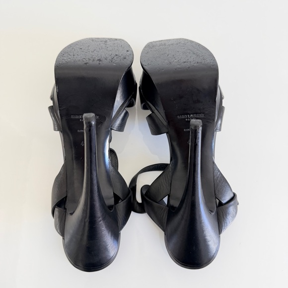 Saint Laurent Black Strappy Heels - Picture 7 of 15